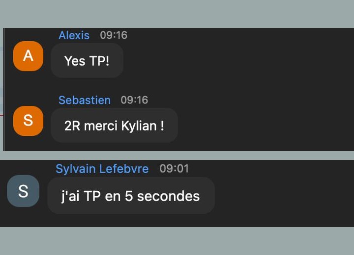 Réactions des membres pendant un live